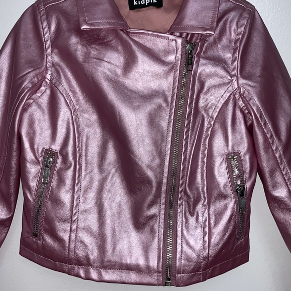 Pink faux leather jacket - Picture 4 of 7